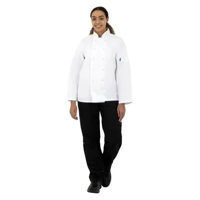 Giacca da Chef Unisex Bianca Maniche Lunghe Vegas - Taglia XL