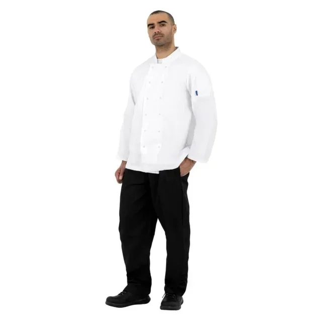 Giacca da Chef Unisex Bianca Maniche Lunghe Vegas - Taglia XL