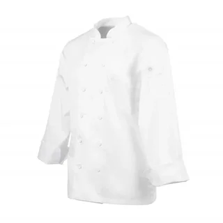 White Unisex Chef Jacket Long Sleeves Calgary - Size XXL