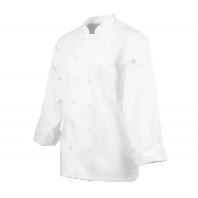 White Unisex Chef Jacket Long Sleeves Calgary - Size XXL