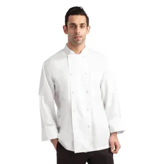 White Unisex Chef Jacket Long Sleeves Calgary - Size XXL