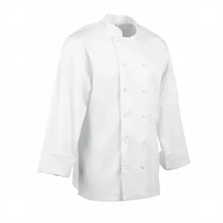 White Unisex Chef Jacket Long Sleeves Calgary - Size XXL
