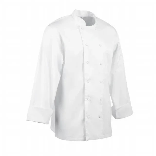 White Unisex Chef Jacket Long Sleeves Calgary - Size XXL