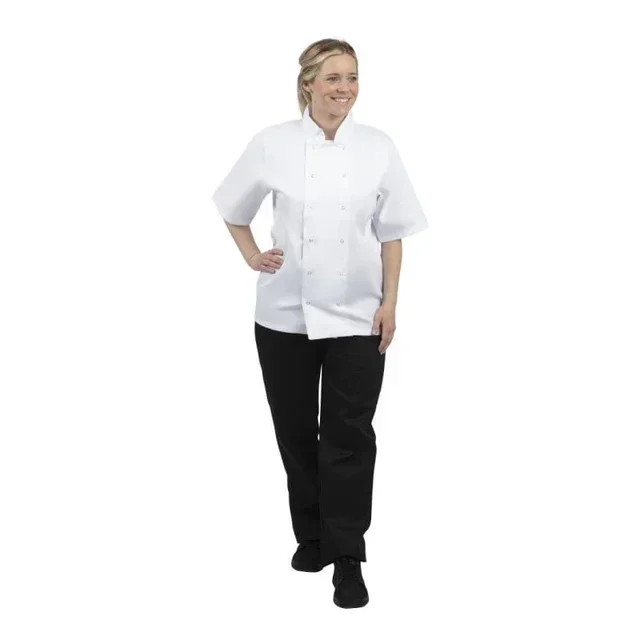 Boston White Chef Jacket Short Sleeves - Size XXL
