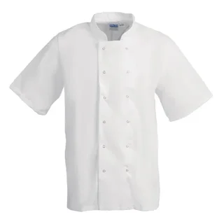 Boston White Chef Jacket Short Sleeves - Size XXL