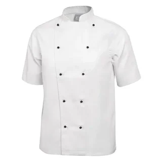 Chaqueta de Cocina Unisex Chicago Manga Corta Blanca Talla L