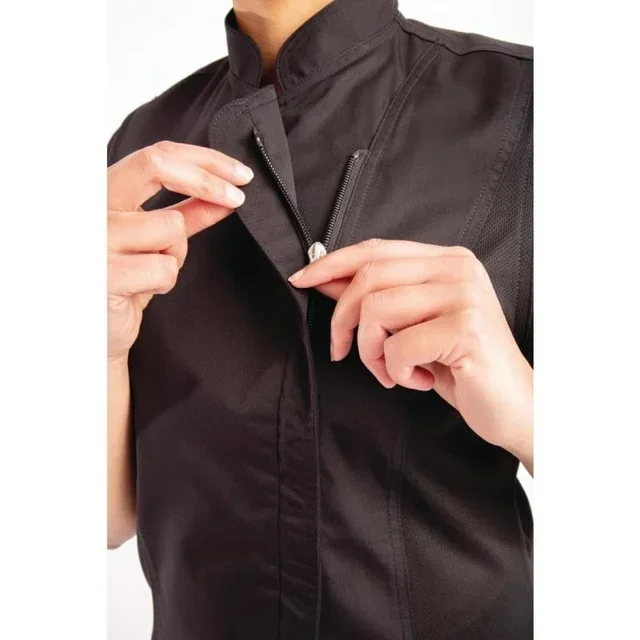 Chaqueta de Cocina con Cremallera Negra Mujer Springfield Talla XXL