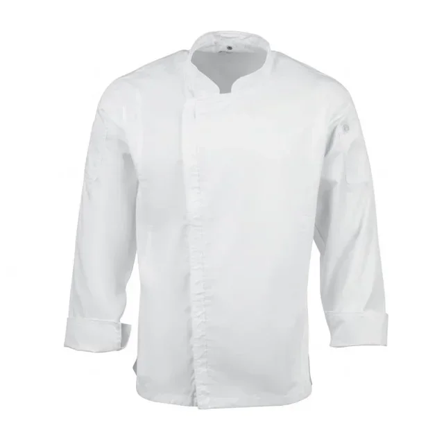Hartford White Zip-Up Unisex Chef Jacket - Large
