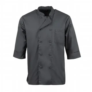 Unisex Gray Chef Jacket - Size XXL