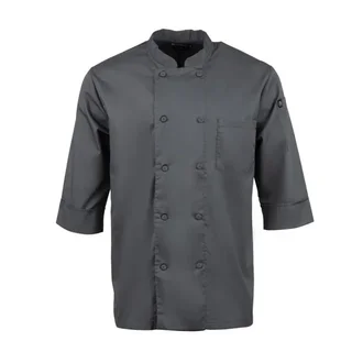 Unisex Gray Chef Jacket - Size XXL