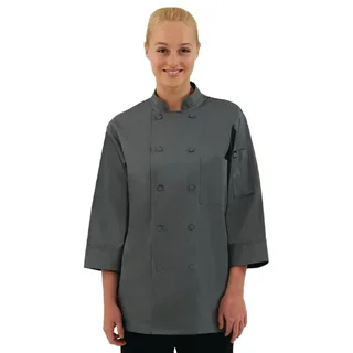 Unisex Gray Chef Jacket - Size XXL