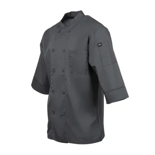 Unisex Gray Chef Jacket - Size XXL