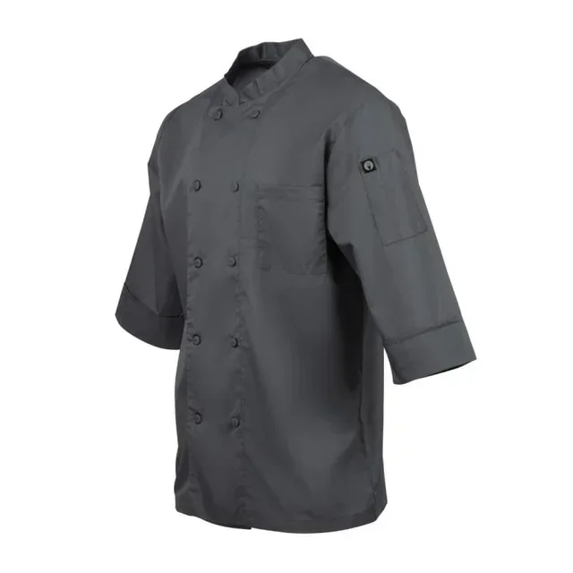 Unisex Gray Chef Jacket - Size XXL