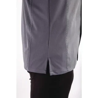 Casaco de Cozinha Unissex Manga Curta com Fecho Azul Tinta Tamanho S