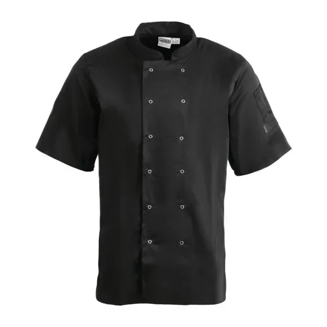 Unisex Vegas Chef Jacket Short Sleeves Black - XXL