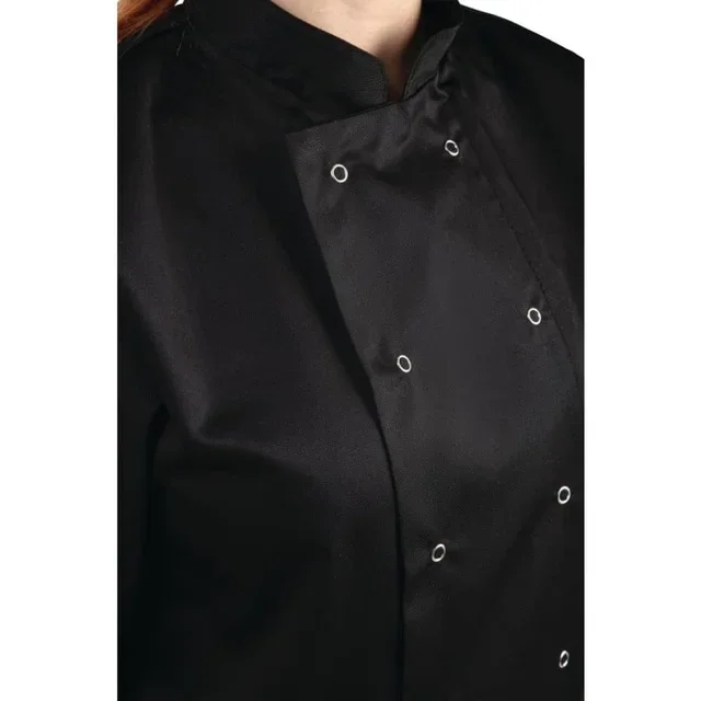 Unisex Vegas Chef Jacket Short Sleeves Black - XXL