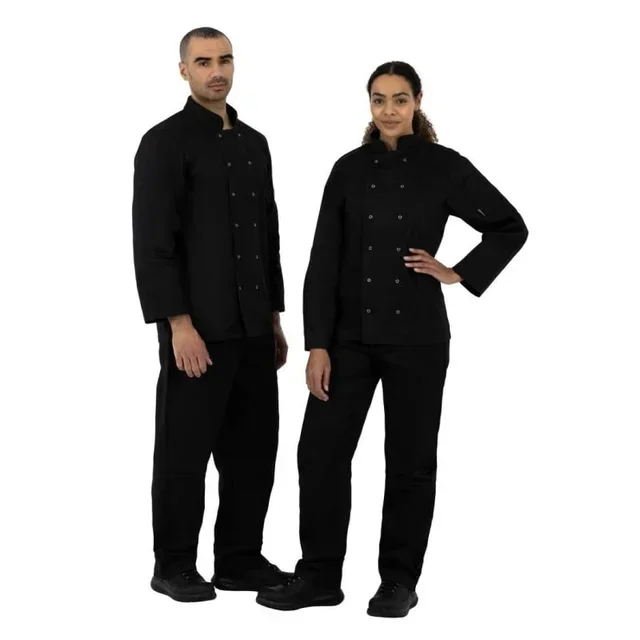 Unisex Vegas Black Chef Jacket ML - Size M