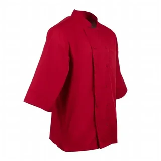 Red Unisex Chef Jacket Size M - Professional Chef Clothing