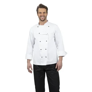 Giacca da Chef Unisex Chicago Maniche Lunghe Bianca XL