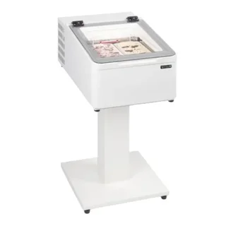 Refrigerated Countertop Display Case for Ice Cream - Double 5 Liter Tank