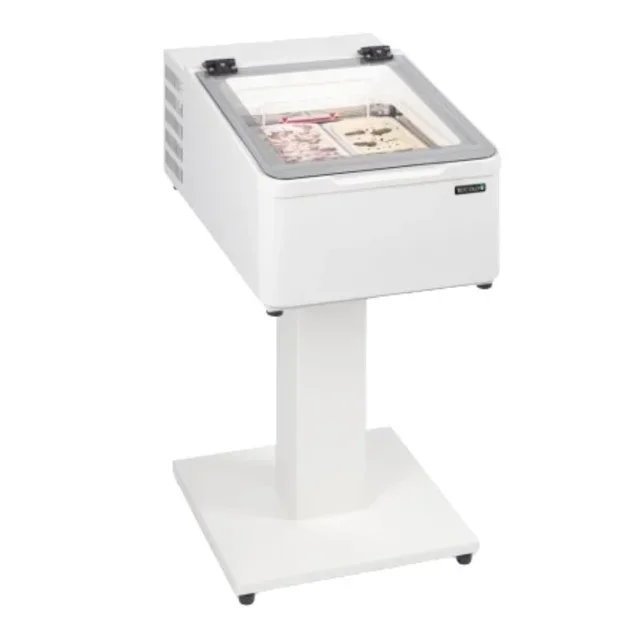 Refrigerated Countertop Display Case for Ice Cream - Double 5 Liter Tank