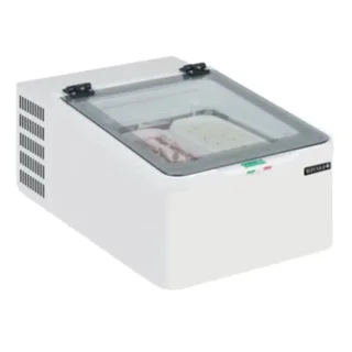 Refrigerated Countertop Display Case for Ice Cream - Double 5 Liter Tank