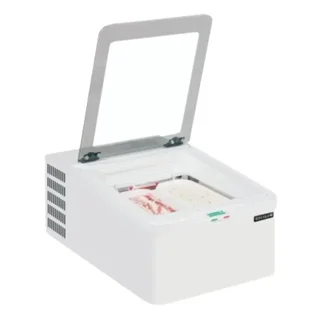 Refrigerated Countertop Display Case for Ice Cream - Double 5 Liter Tank