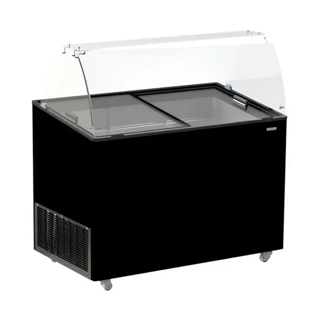 Black Ice Cream Display Freezer - 8 x 5L Tubs