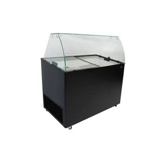 Black Ice Cream Display Freezer - 8 x 5L Tubs
