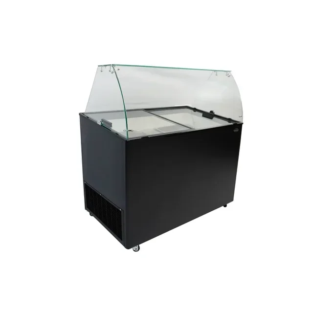 Black Ice Cream Display Freezer - 8 x 5L Tubs