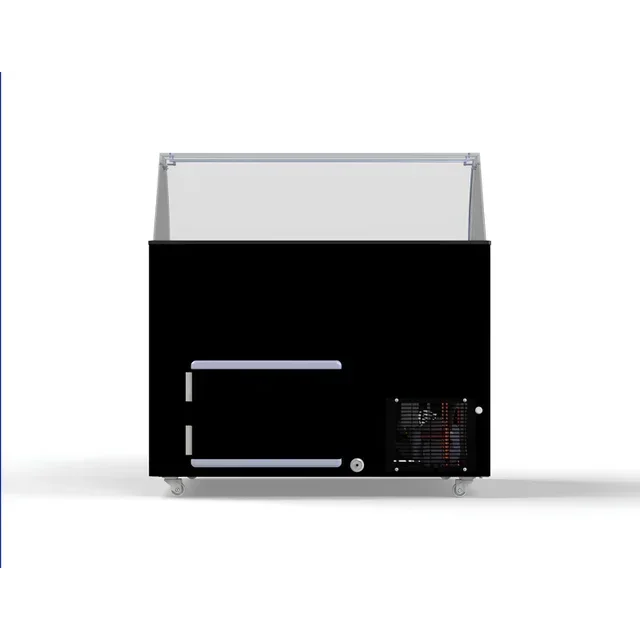 Black Ice Cream Display Freezer - 8 x 5L Tubs