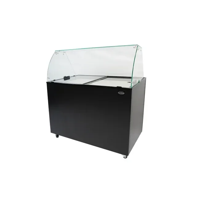 Black Ice Cream Display Freezer - 8 x 5L Tubs