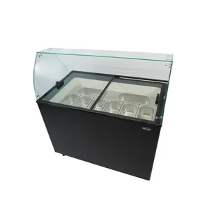 Black Ice Cream Display Freezer - 8 x 5L Tubs