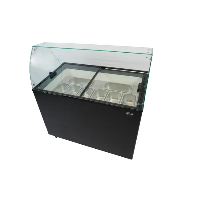Black Ice Cream Display Freezer - 8 x 5L Tubs