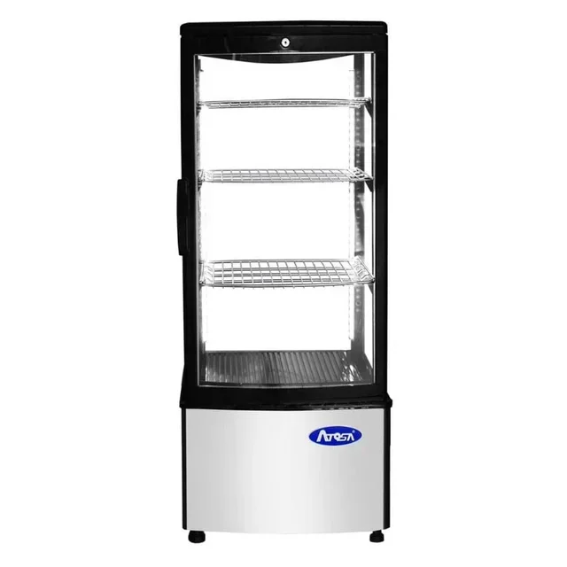 Countertop Refrigerated Display Case 4 Glass Sides - Capacity 88 Litres