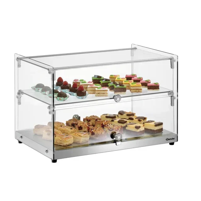 2-Tier Buffet Display Case - Cake and Pastry Stand