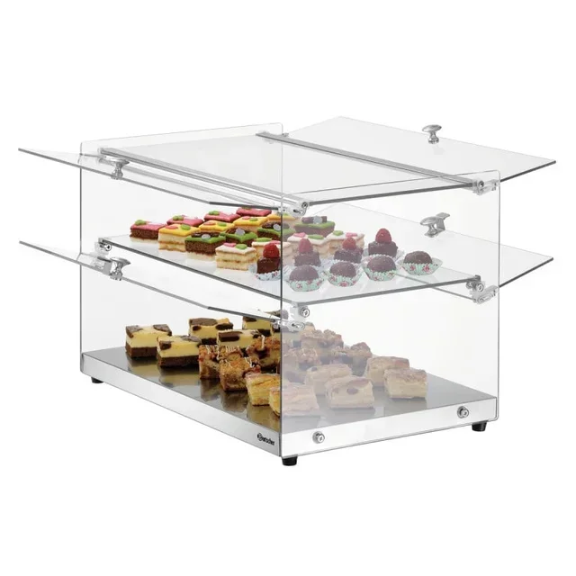 2-Tier Buffet Display Case - Cake and Pastry Stand
