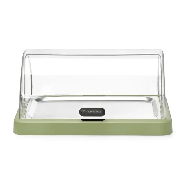 UNIQ Buffet-Vitrine - Grün mit Schiebedeckel