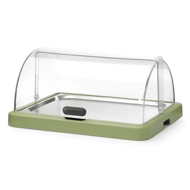 UNIQ Buffet Display Case - Green with Sliding Lid
