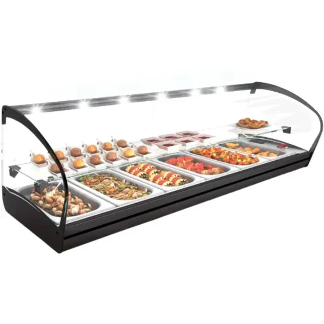 Counter Top Hot Display SHARK 2P - GN 1/3 Bain Marie Format