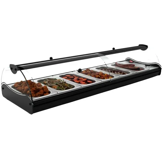 Countertop Heated Display - Self-Service Bain-Marie - Gastronorm 1/3 Size