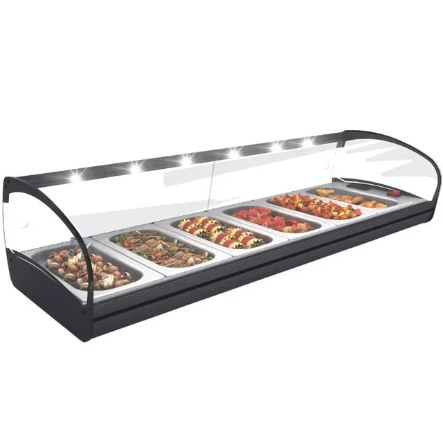 Countertop Refrigerated Display Case SHARK 1P - GN 1/3 Bain Marie