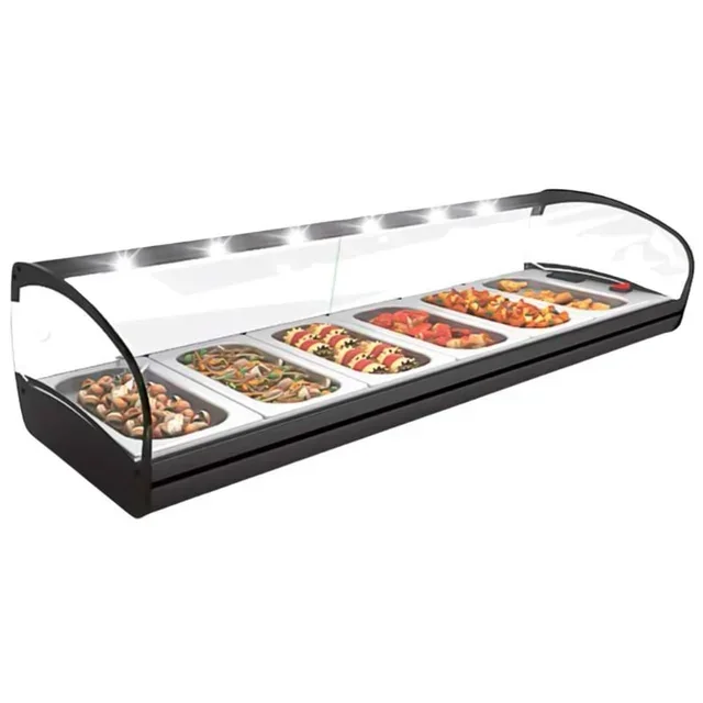 Countertop Refrigerated Display Case SHARK 1P - GN 1/3 Bain Marie