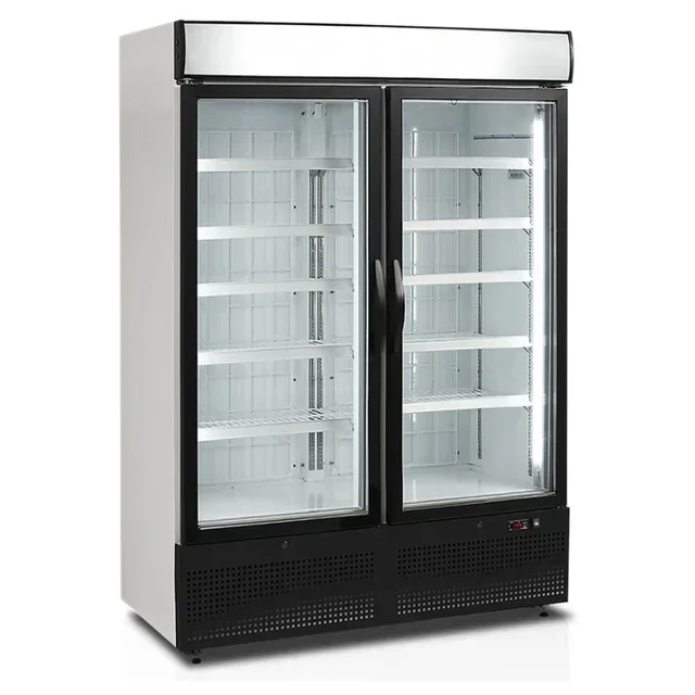 Vitrine Congelador Vertical Branca Porta Dupla de Vidro 930 Litros