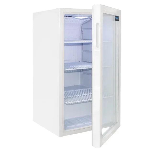 White Countertop Refrigerated Display Case - 1 Door - 88 L