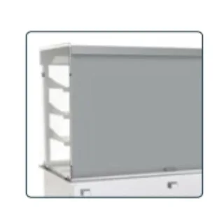 Wall-Mounted Refrigerated Display Case Straight with Night Curtain + Ventilated Well 4 GN 1/1 - Width 1460 mm Depth 730 mm