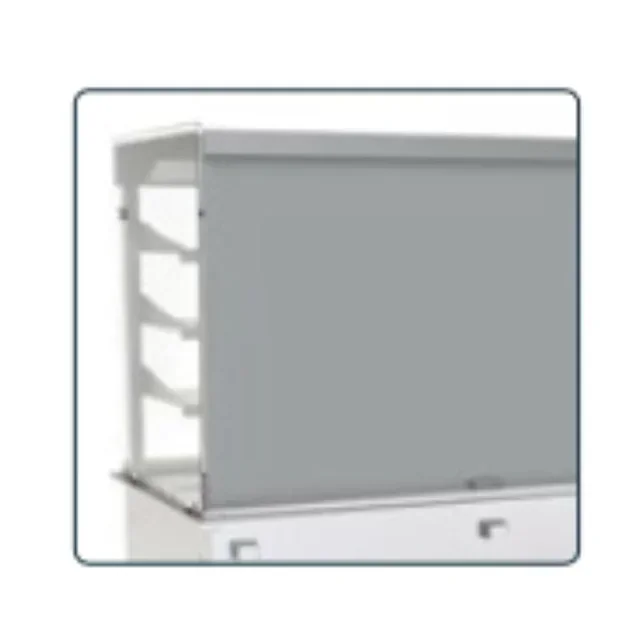 Wall-Mounted Refrigerated Display Case Straight with Night Curtain + Ventilated Well 4 GN 1/1 - Width 1460 mm Depth 730 mm