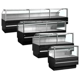 627L Refrigerated Display Case for Supermarket - Black Finish