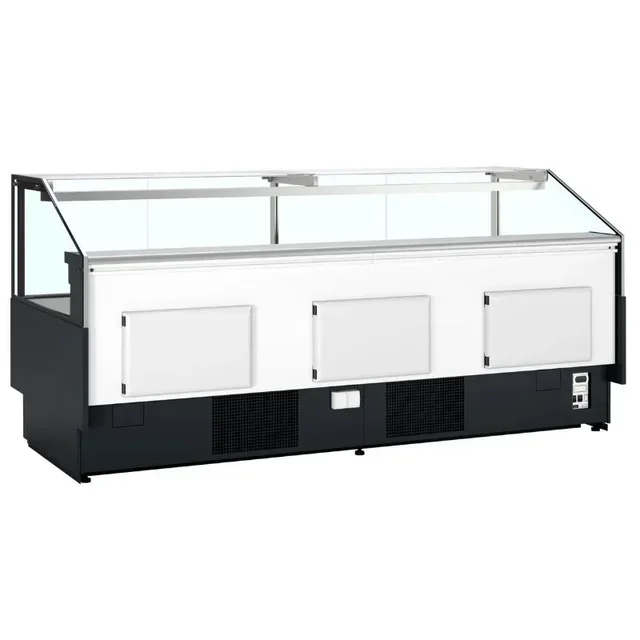 627L Refrigerated Display Case for Supermarket - Black Finish