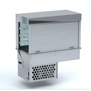 Wall-Mounted Refrigerated Display Case Recessed Closed - Length 1440 mm x Depth 720 mm